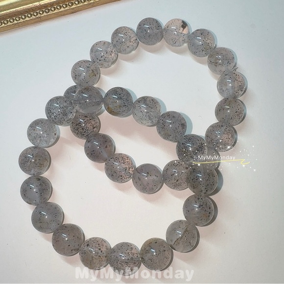 Black Strawberry Quartz Bracelet 12mm - 13mm - Picture 5 of 7